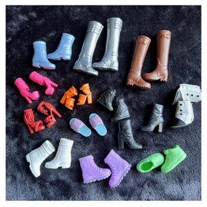Big Lot of Barbie doll shoes Boots & Heels + Free Gift